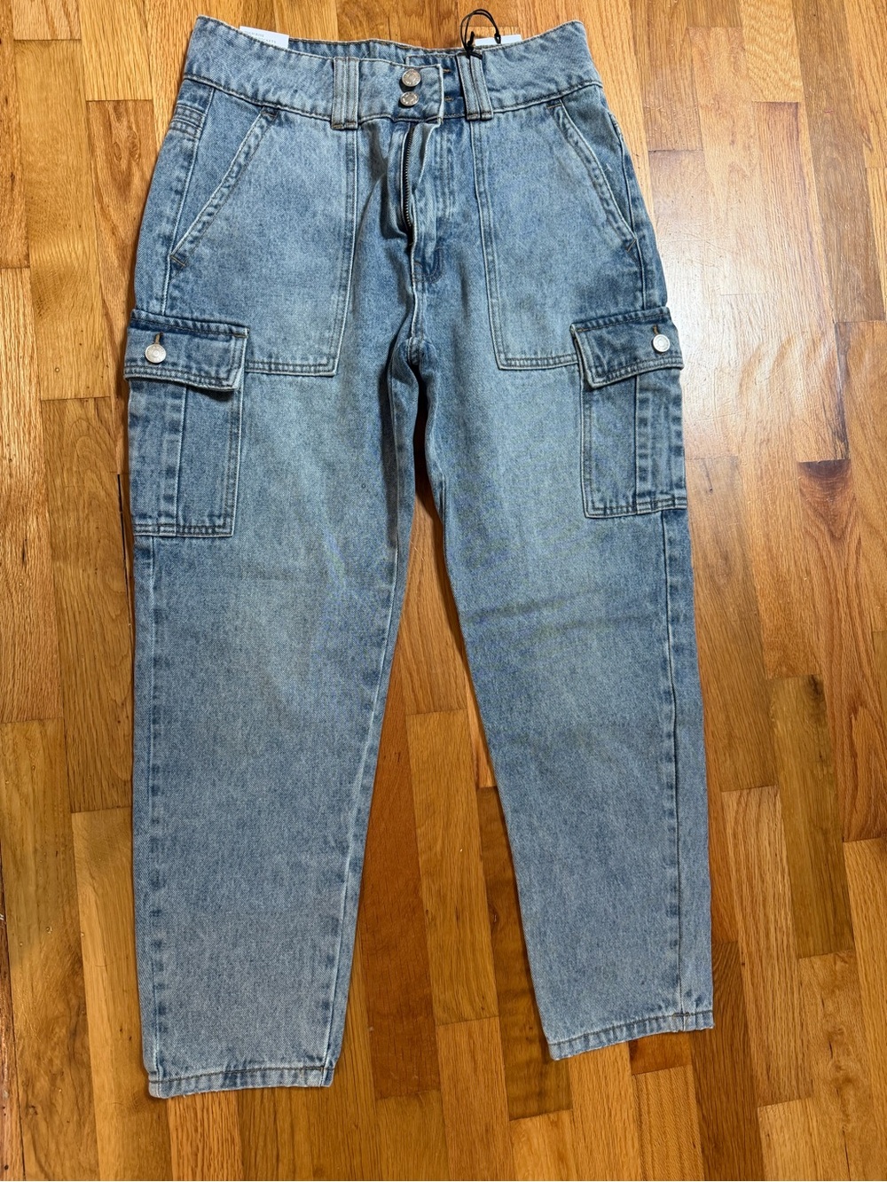 Vici TNR High rise Cargo Light Blue Denim Jeans 26